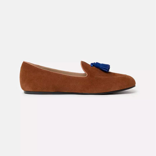 Charles Philip Brown Leather Flat Shoe