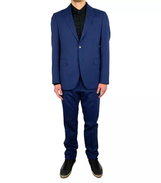 Aquascutum Blue Wool Suit
